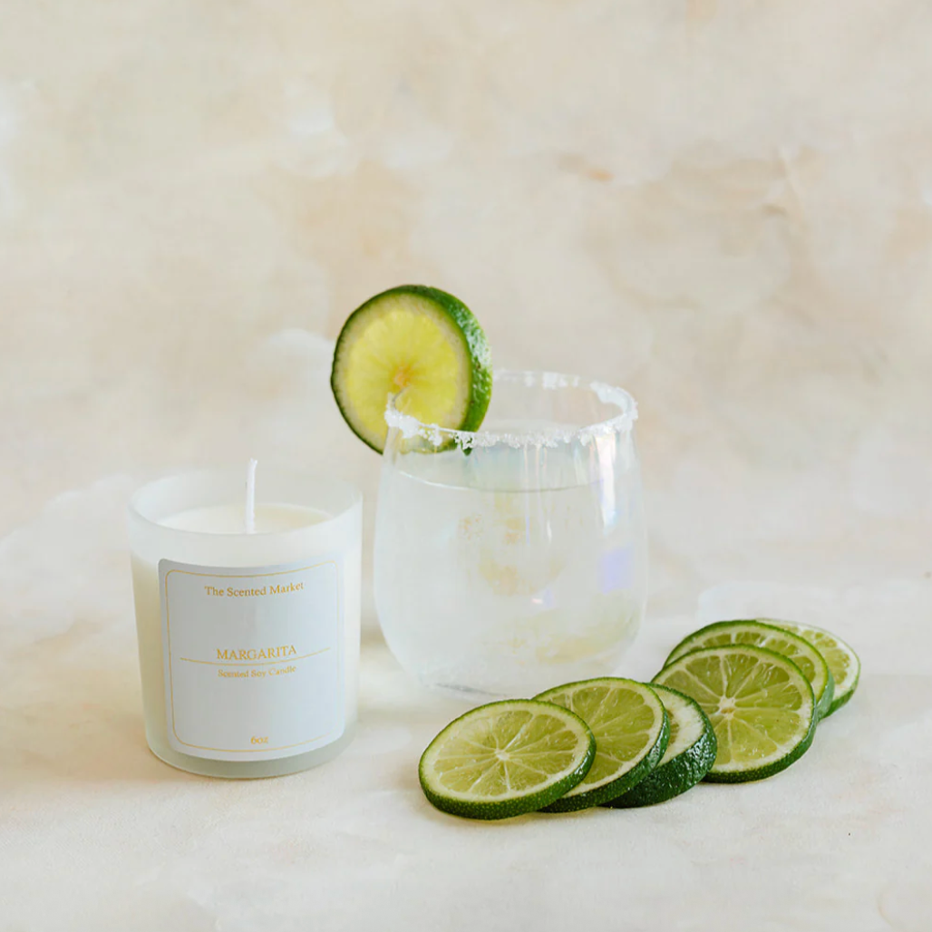 The Scented Market - MARGARITA Cocktail Soy Wax Candle with Gift Box