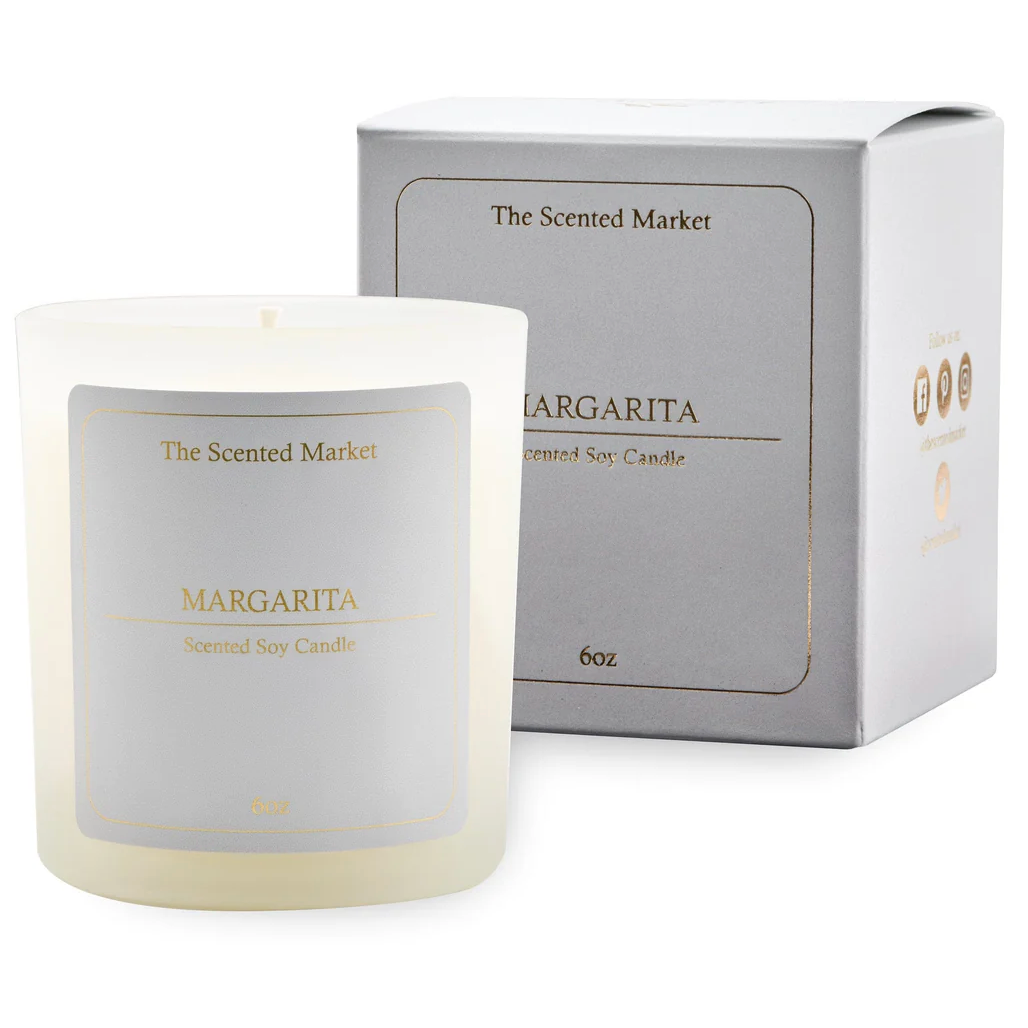 The Scented Market - MARGARITA Cocktail Soy Wax Candle with Gift Box