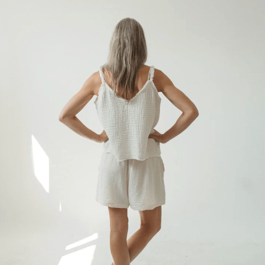 Pokoloko - Turkish Cotton Crinkle Strappy Top