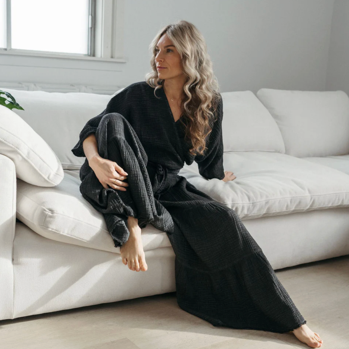 Pokoloko - Turkish Cotton Crinkle Skirt Pants