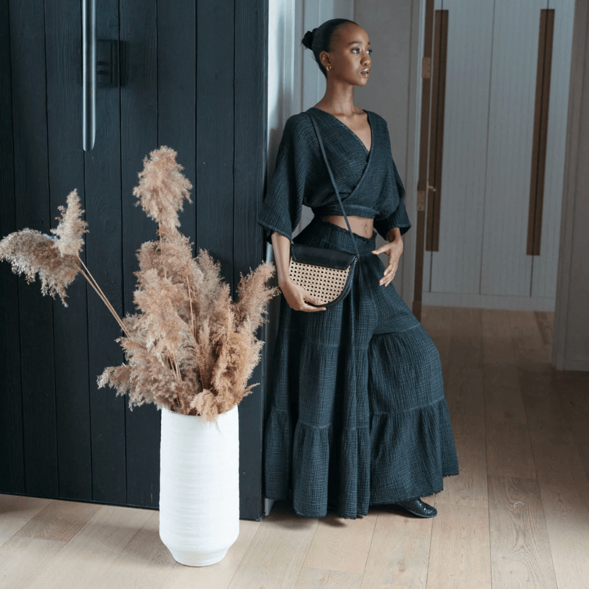 Pokoloko - Turkish Cotton Crinkle Skirt Pants