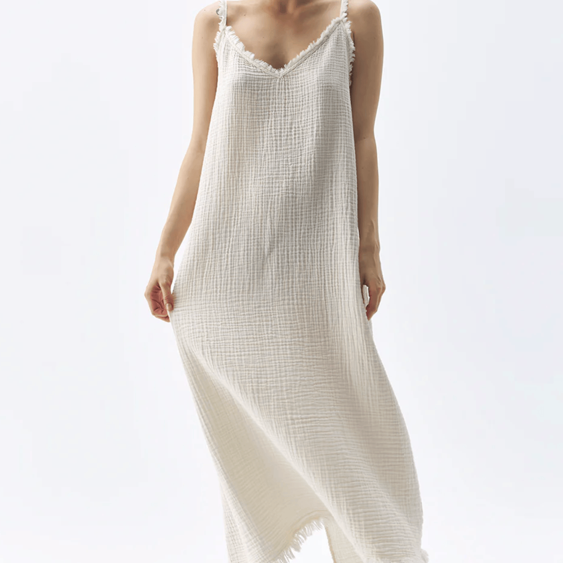 Pokoloko - Turkish Cotton Crinkle Strappy Dress