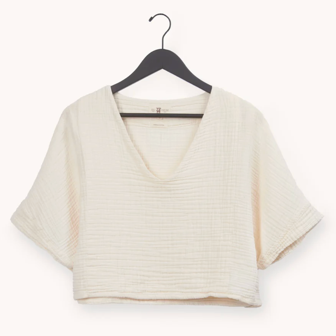 Pokoloko - Turkish Cotton Crinkle Crop Top