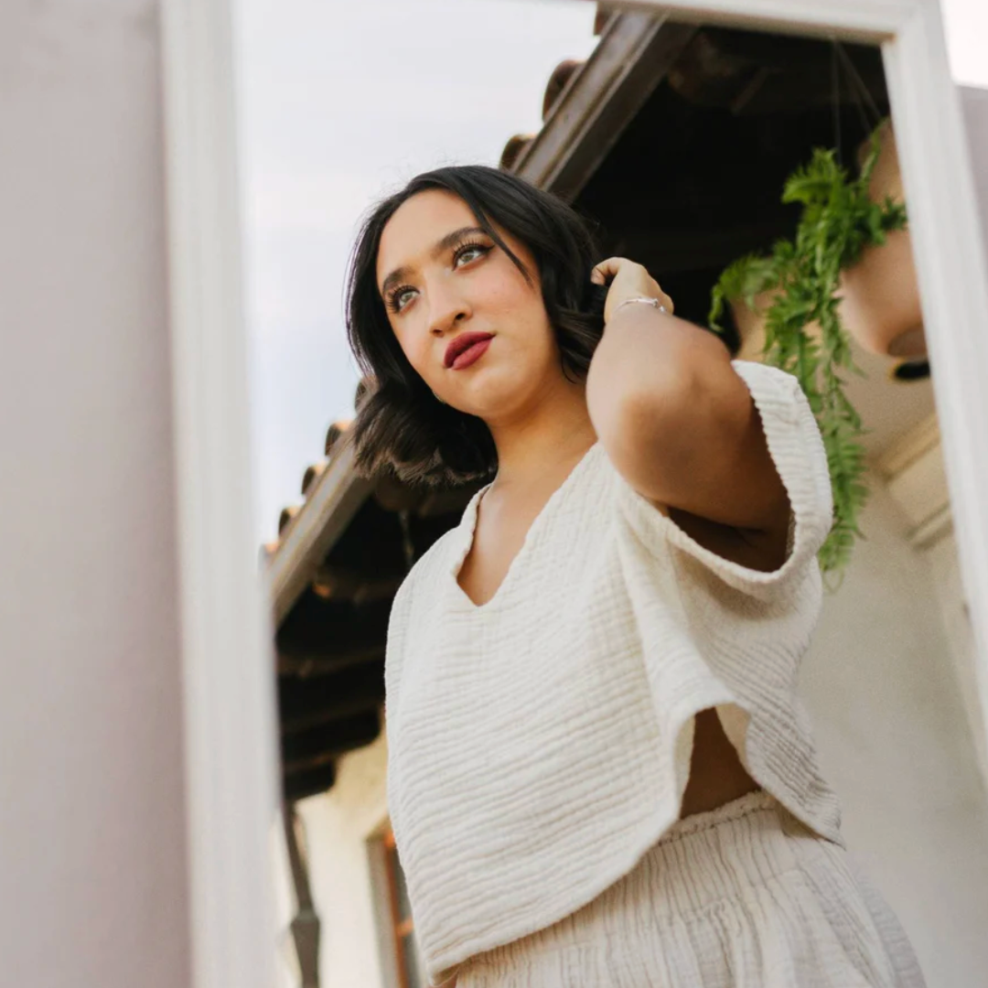 Pokoloko - Turkish Cotton Crinkle Crop Top