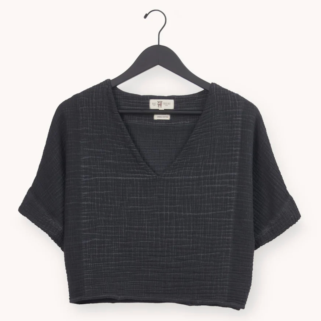 Pokoloko - Turkish Cotton Crinkle Crop Top