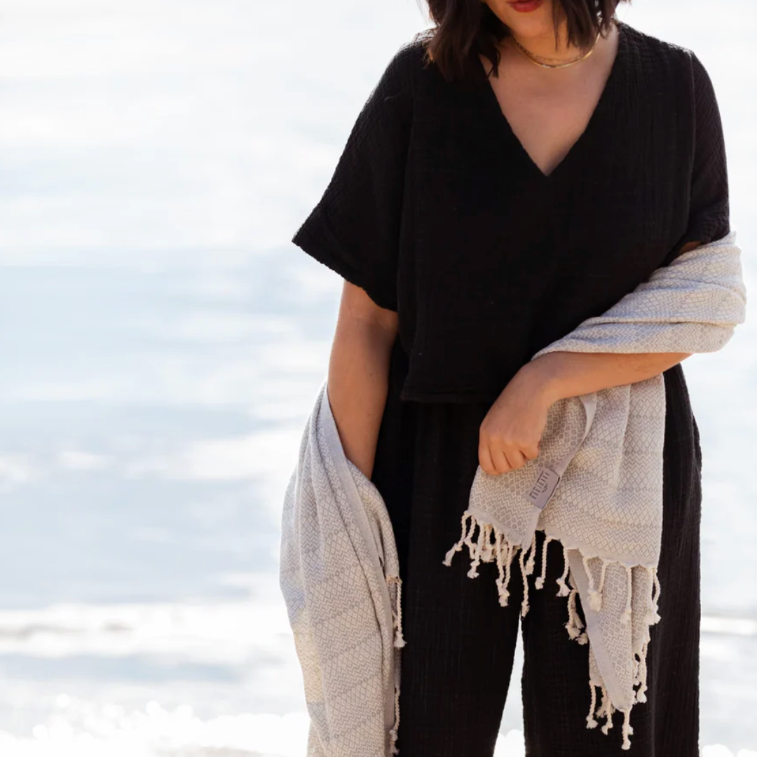 Pokoloko - Turkish Cotton Crinkle Crop Top