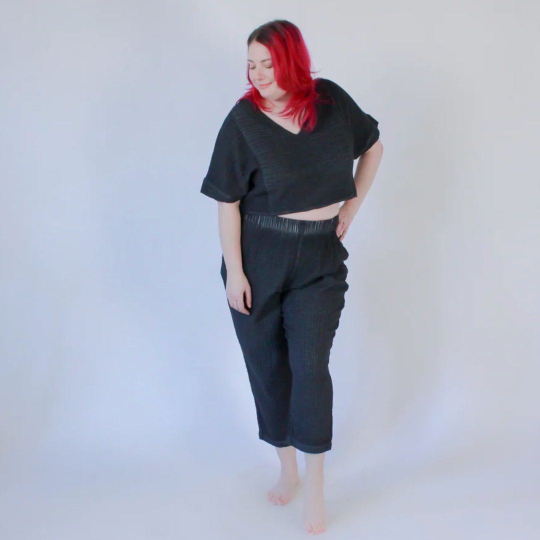 Pokoloko - Turkish Cotton Crinkle Crop Top