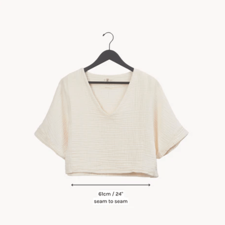 Pokoloko - Turkish Cotton Crinkle Crop Top