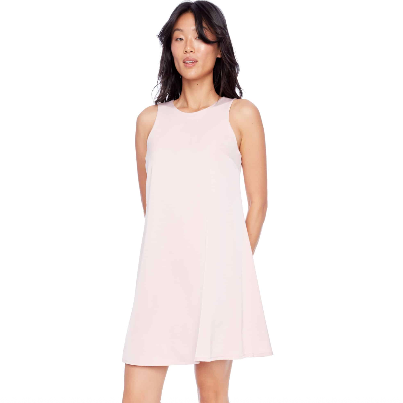 ILTM Sabrina Solid Satin Dress - PINK