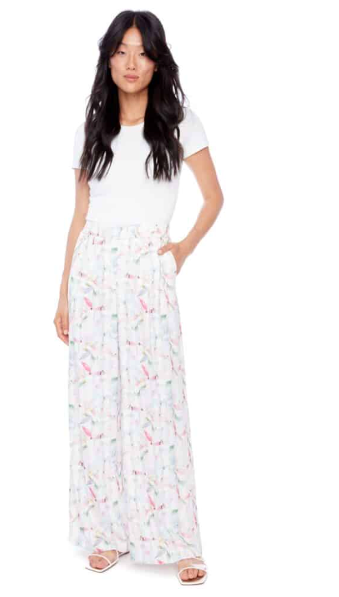 ILTM Fiona Satin Wide Leg Pants - IRIS