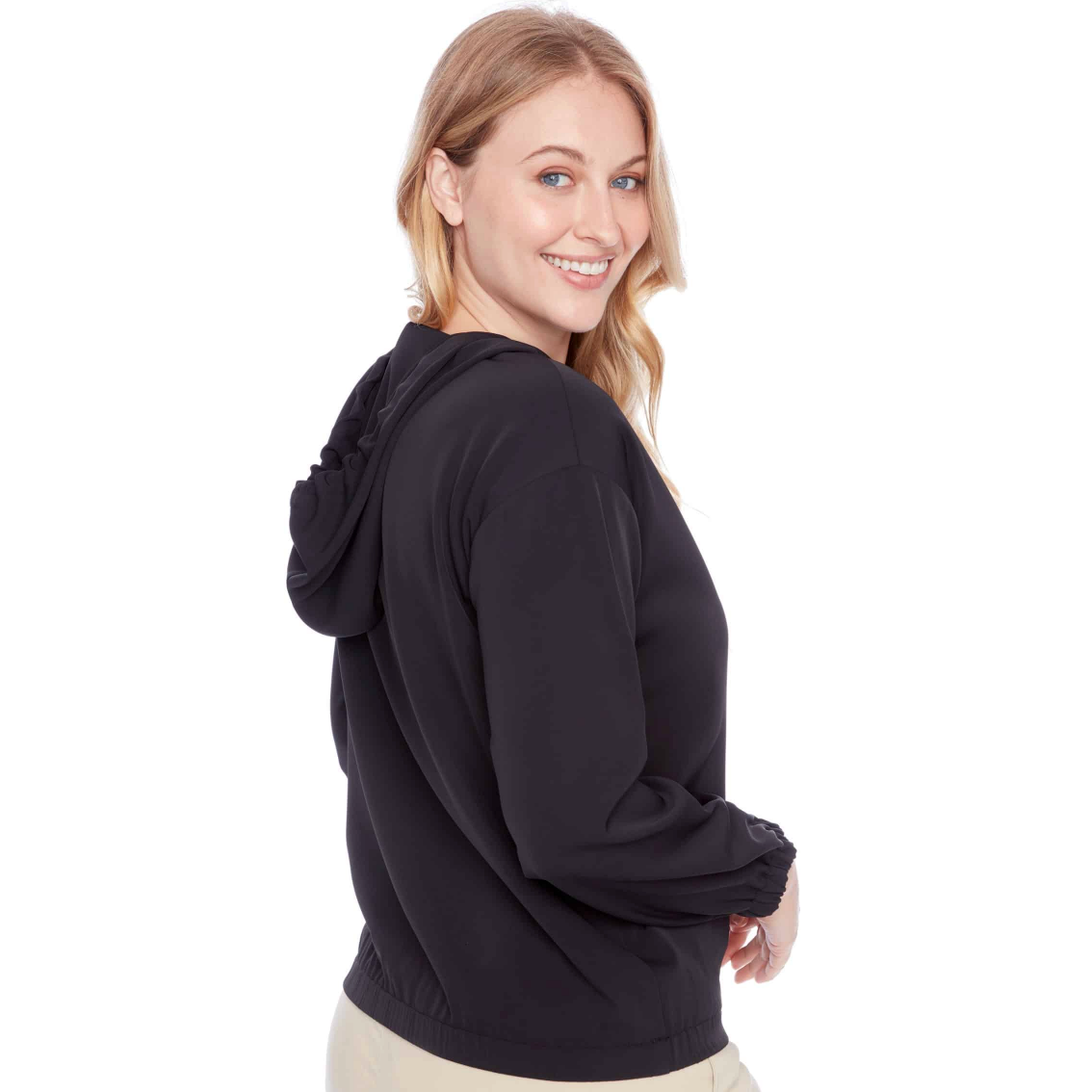 ILTM Sarah Vegan Silk Hoodie - BLACK