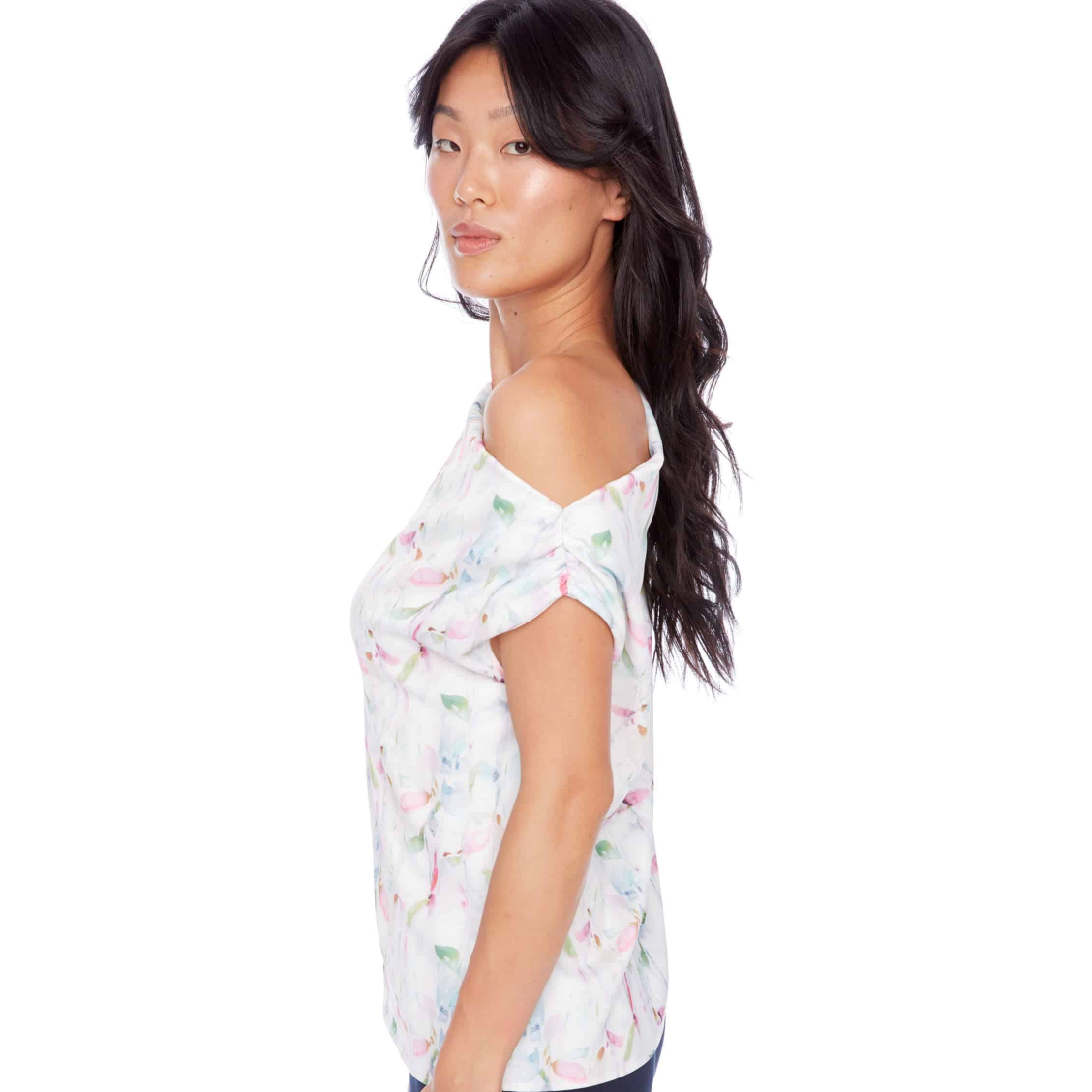 ILTM Lily Satin Asymmetric Top - IRIS