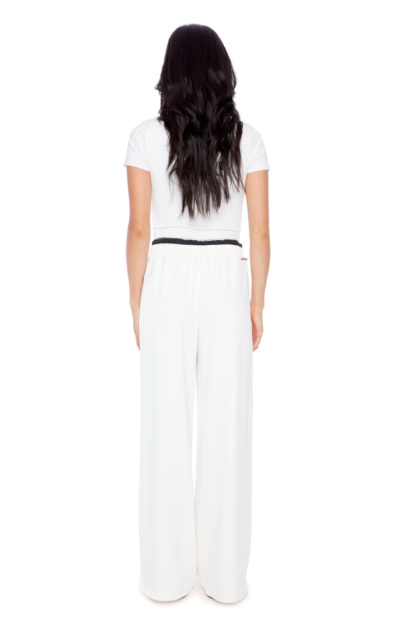 ILTM Vegan Silk Wide Leg Pants - CREAM