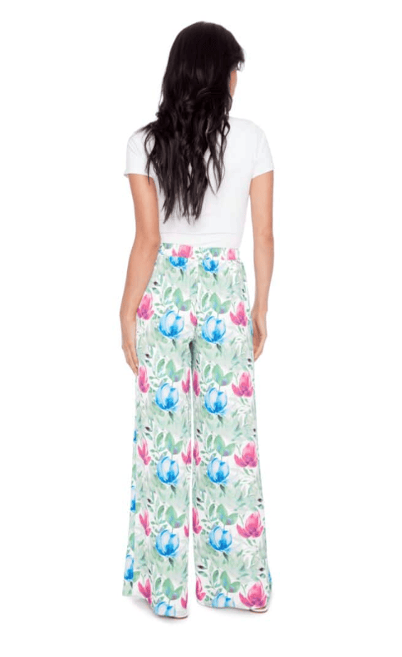 ILTM Vegan Silk Wide Leg Pants - CAMELLIA