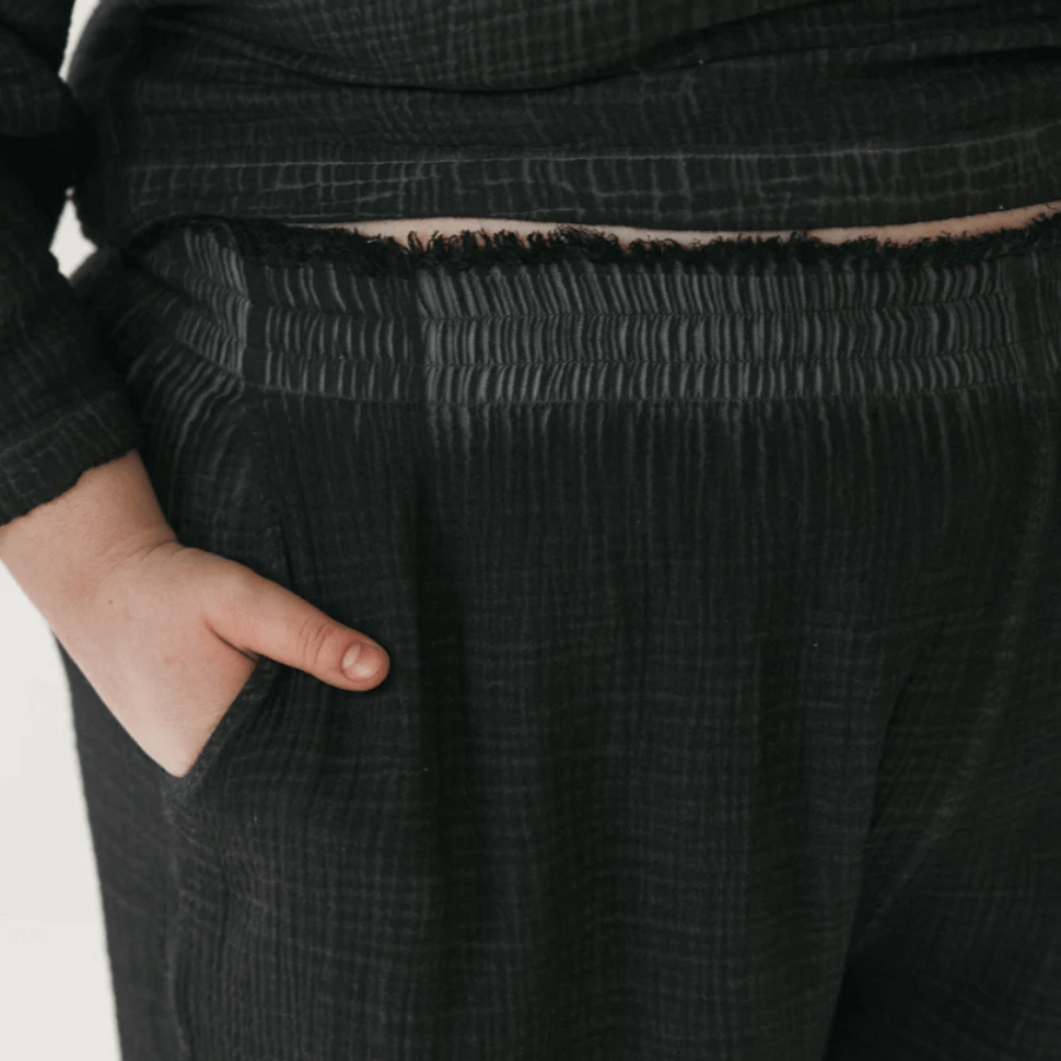 Pokoloko - Turkish Cotton PLUS Crinkle Drawstring Palazzo Pants