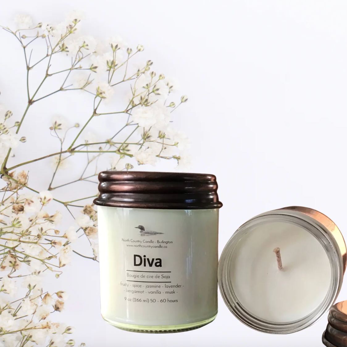 North Country Candle - DIVA Soy Wax Candle with Copper Lid
