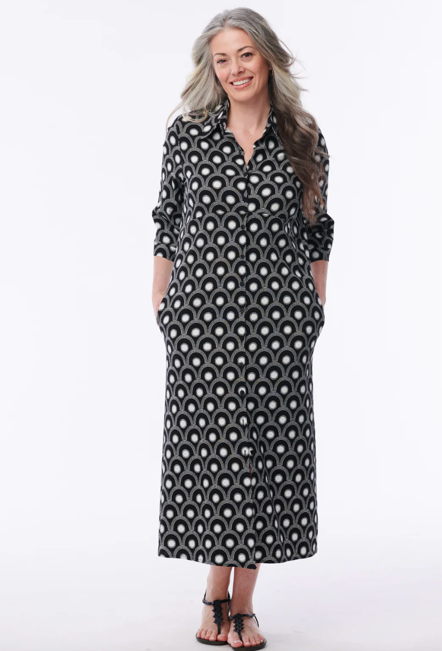Helene Clarkson Design MADELEINE Button-Down Dress