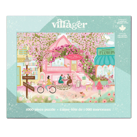 Villager Puzzles - CITY IN BLOOM 1000-Piece Puzzle for Adults Designed in Canada by Ginger Deverell