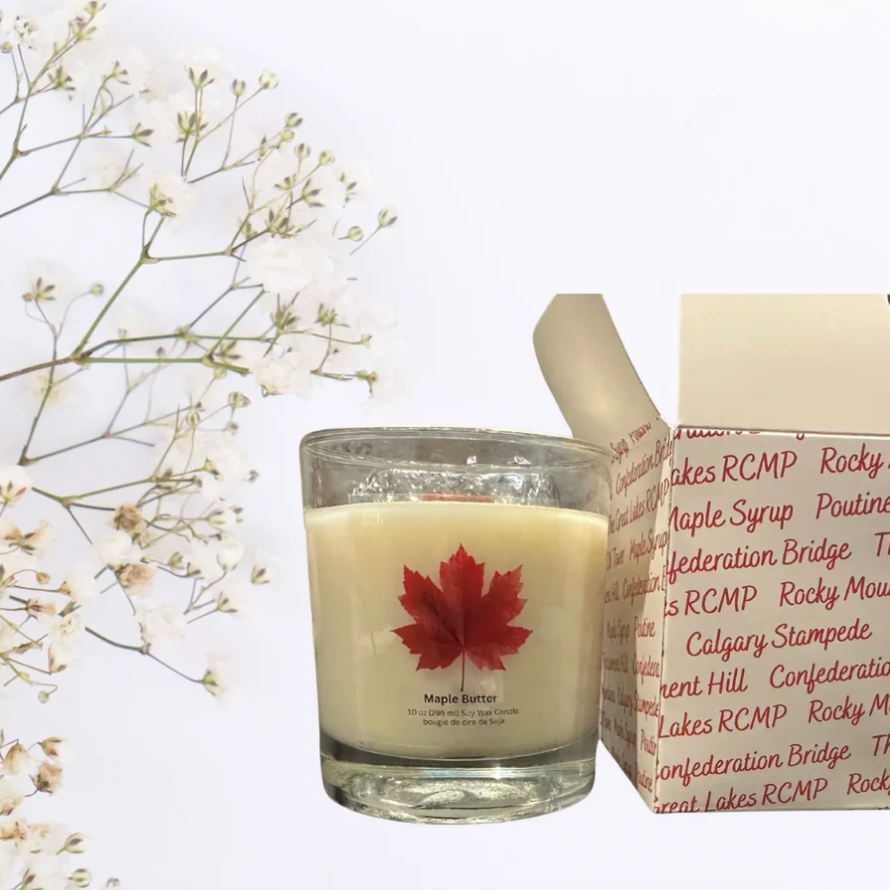 North Country Candle - O CANADA Maple Butter 10oz Gift Boxed Soy Wax Candle