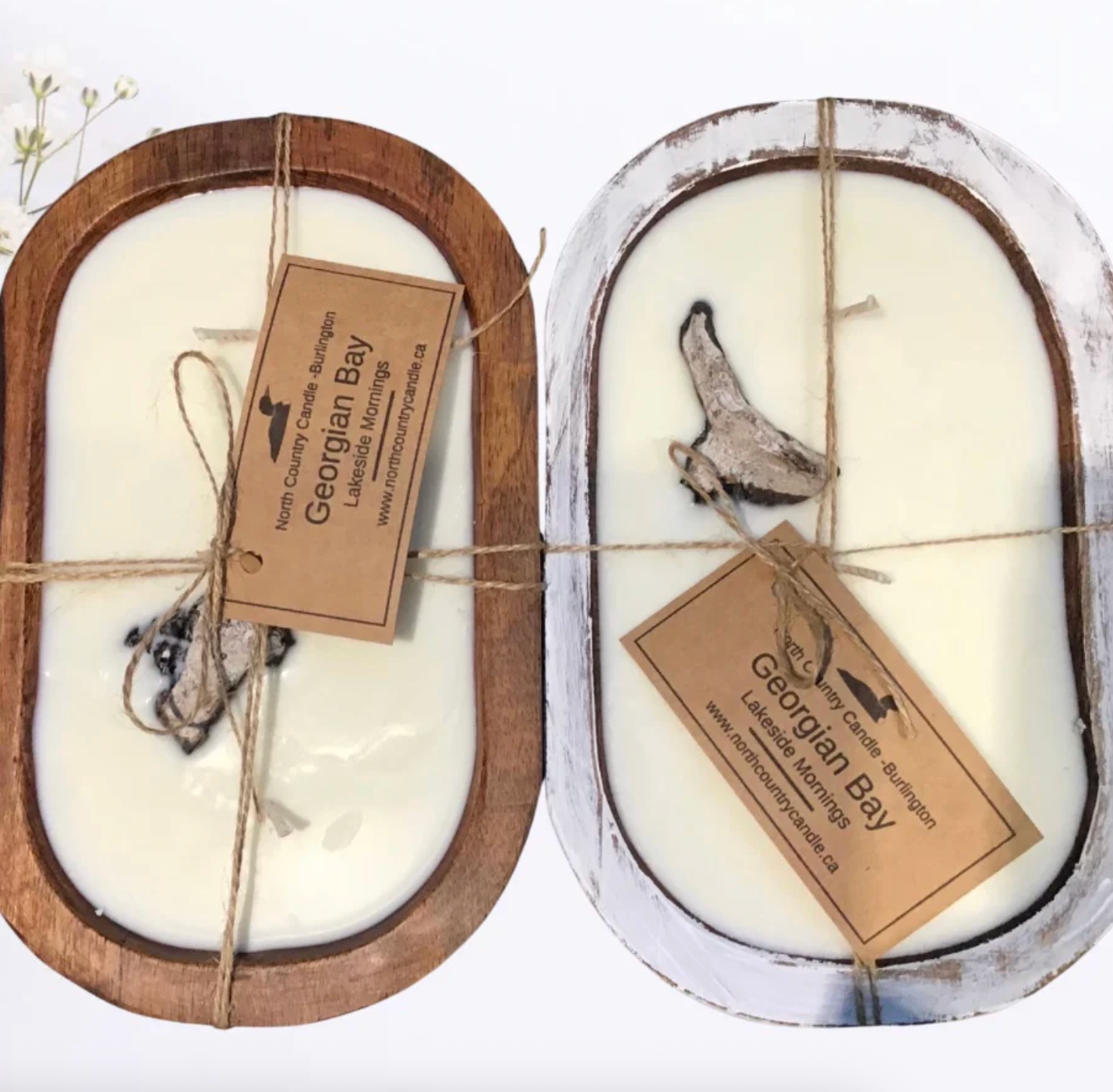 North Country Candle - Antique Walnut GEORGIAN BAY Dough Bowl Soy Wax Candle