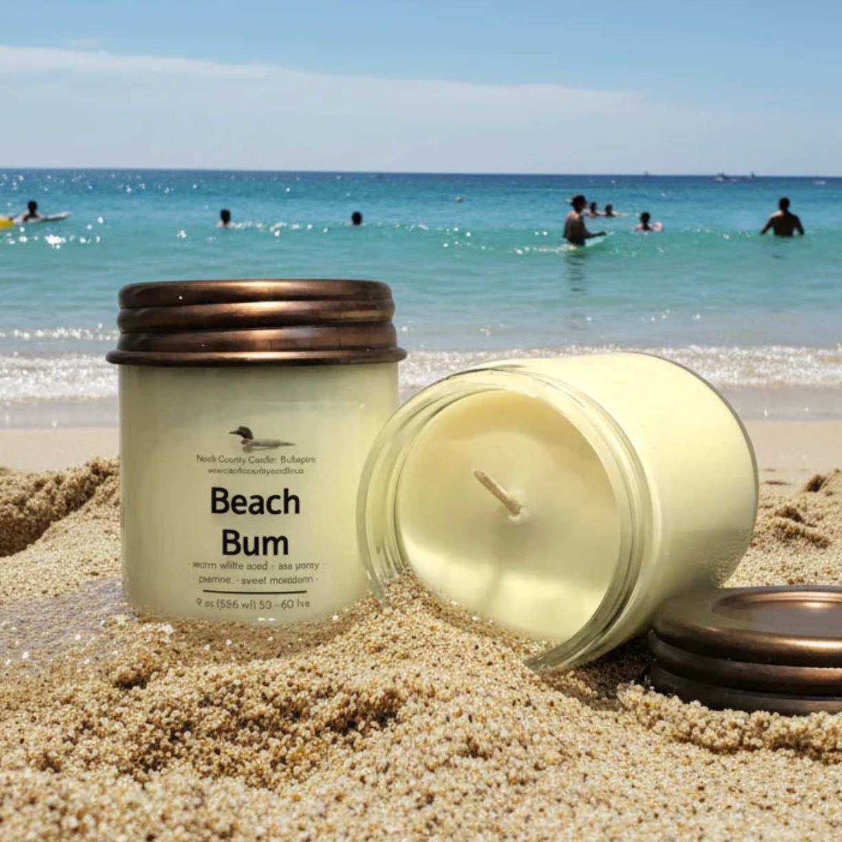 North Country Candle - BEACH BUM Soy Wax Candle with Copper Lid