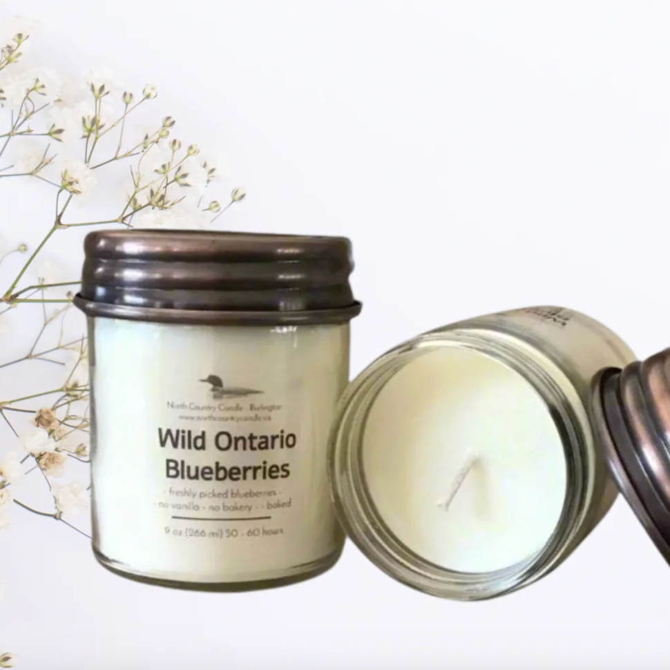 North Country Candle - WILD ONTARIO BLUEBERRIES Soy Wax Candle with Copper Lid