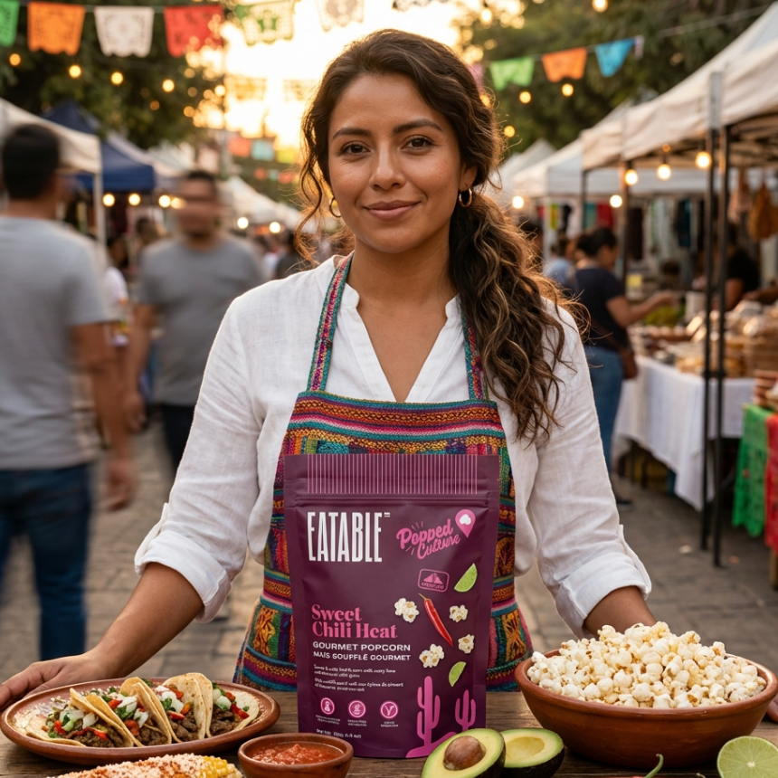 EATABLE Gourmet Popcorn - "Popped Culture" Mexican Sweet Chili Heat (125g)