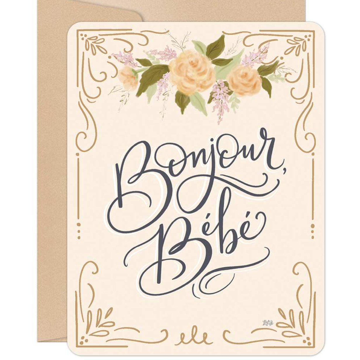 Willow & Ivy Press BONJOUR BÉBÉ Blank Card