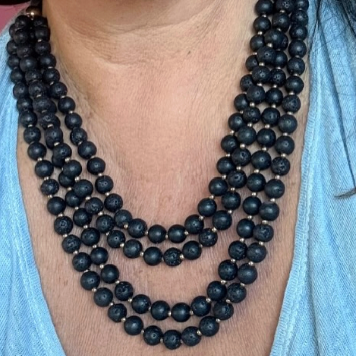 Love Not Fear LAVA Beaded Necklace