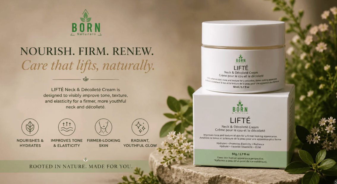 Born Naturals LIFTÉ Neck & Décolleté Cream