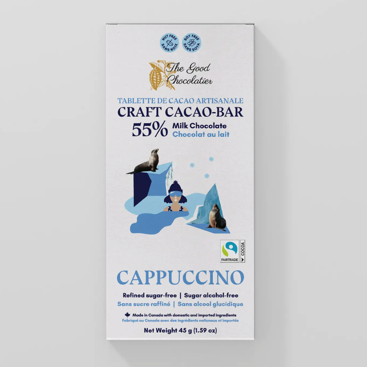 The Good Chocolatier - Cappuccino 55% Milk Chocolate Bar
