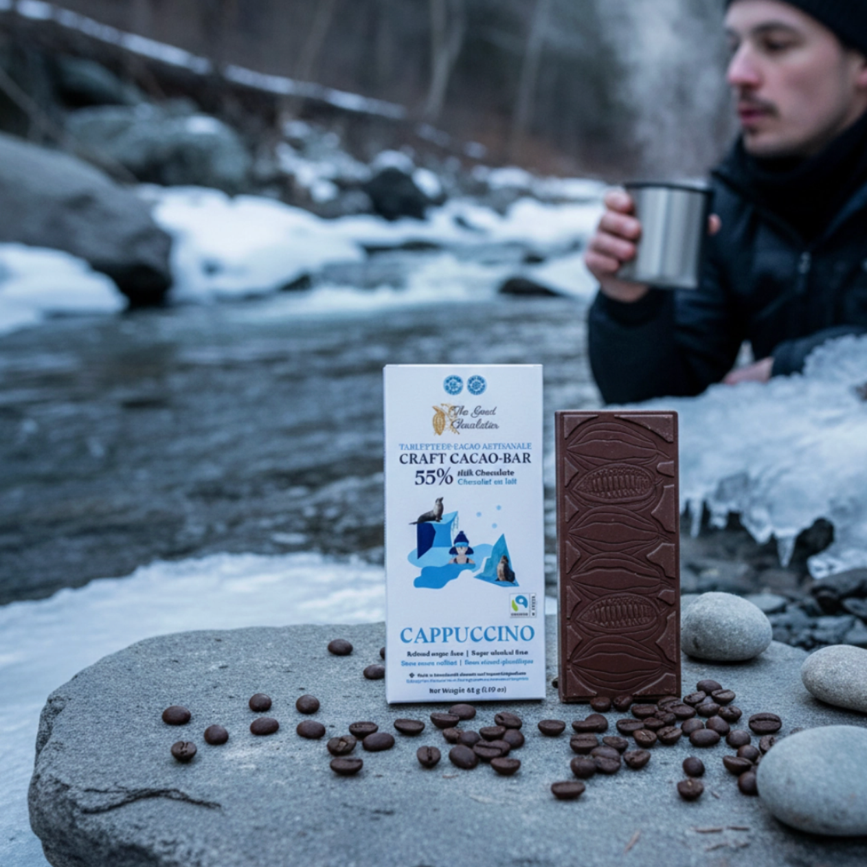 The Good Chocolatier - Cappuccino 55% Milk Chocolate Bar