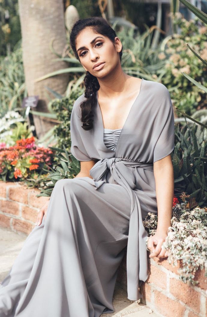 HENKAA Daffodil Sheer Chiffon Dress