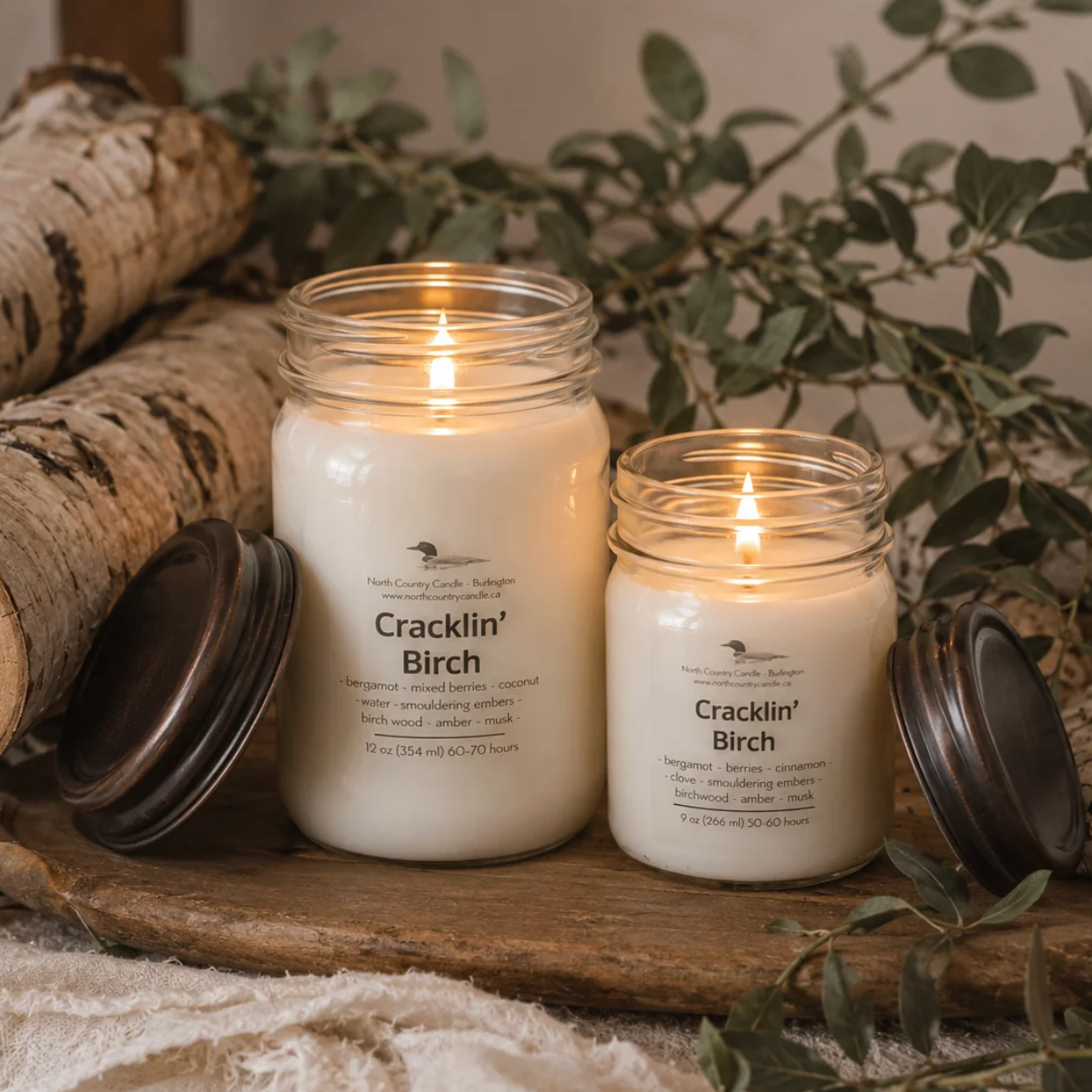 North Country Candle - CRACKLIN' BIRCH Candle with Copper Lid