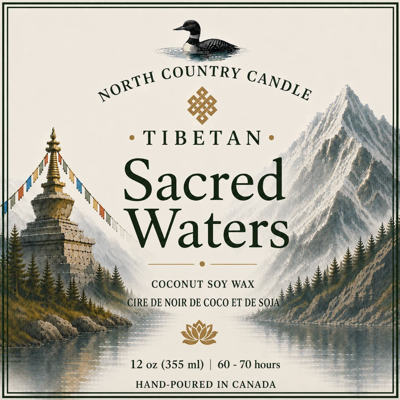 North Country Candle - Tibetan Collection SACRED WATERS Soy Wax Candle
