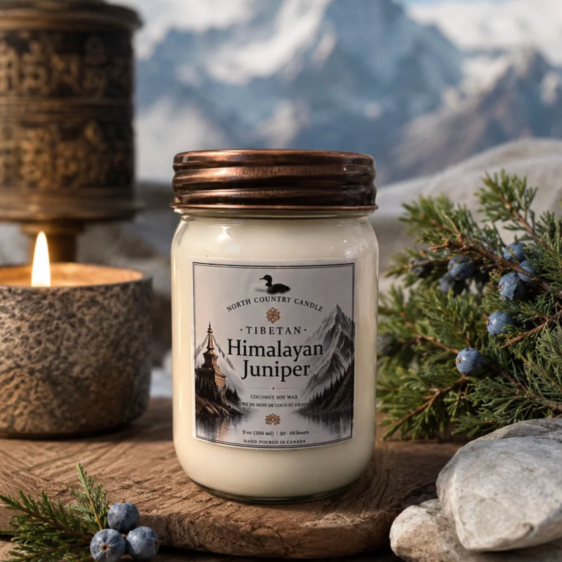 North Country Candle - Tibetan Collection HIMALAYAN JUNIPER Soy Wax Candle