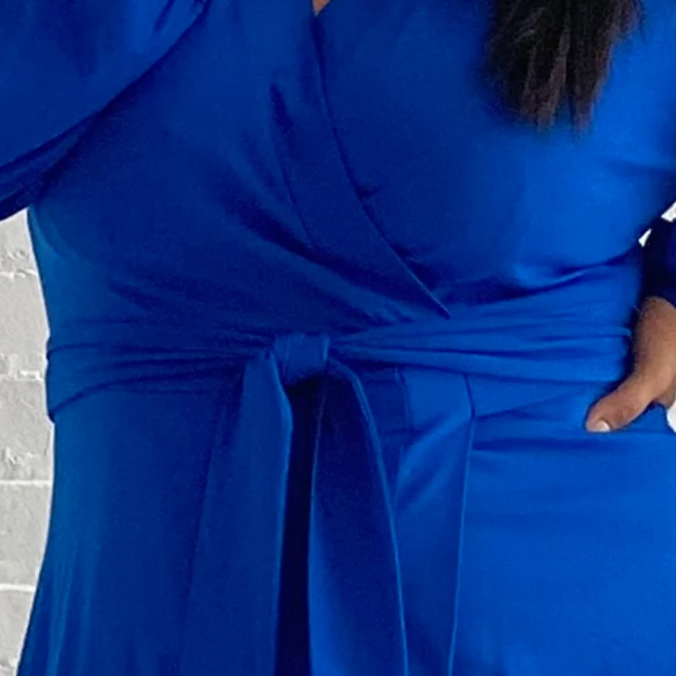 DOTTY Royal Blue Wrap Top