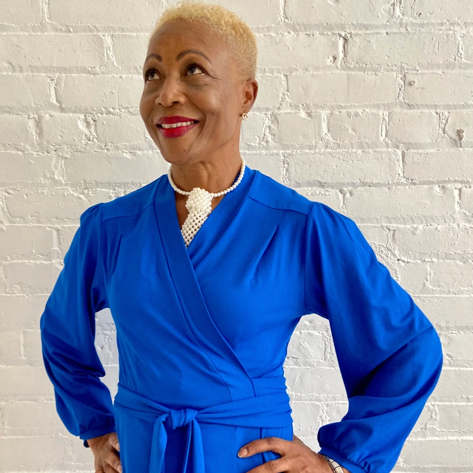 DOTTY Royal Blue Wrap Top