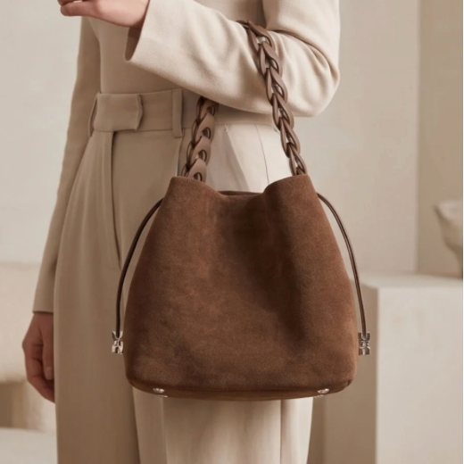 preneLOVE TRINITY Genuine Leather / Suede Mini Bucket Bag