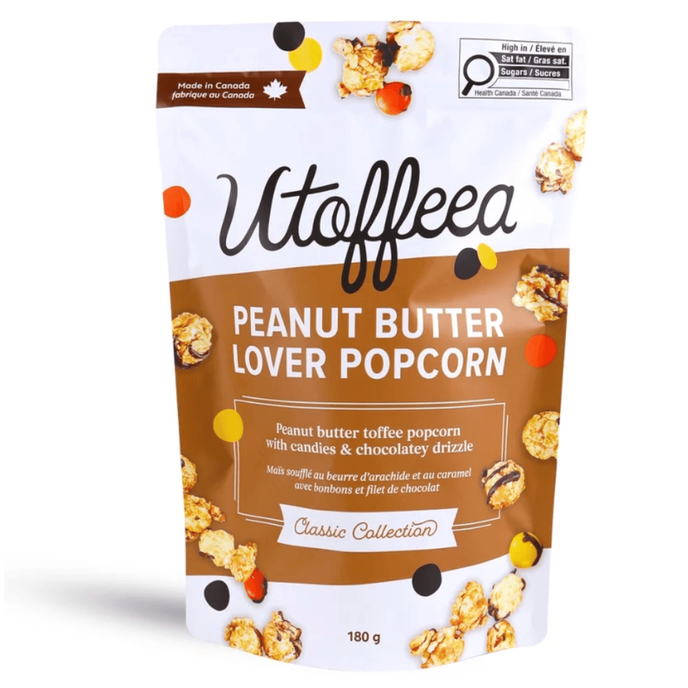 UTOFFEEA Peanut Butter Lover Toffee Popcorn