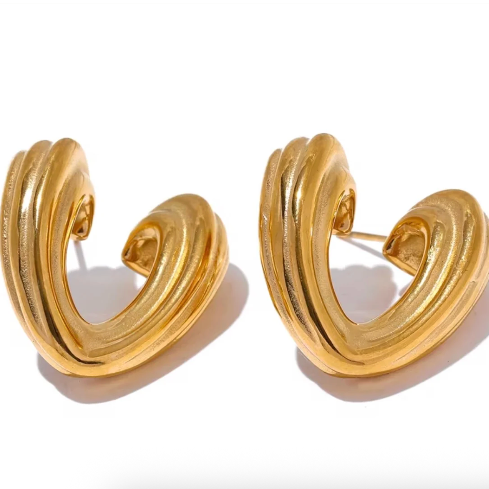 Sunbalm Jewelry - TEXTURED HEART Earrings