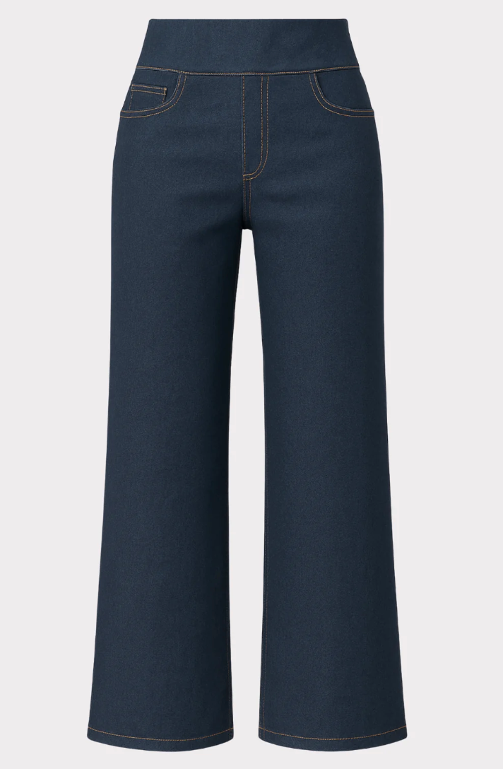 Helene Clarkson Design HANNA BLUE Ponte Wide Leg Jean