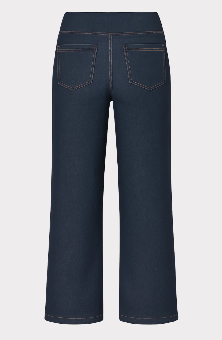 Helene Clarkson Design HANNA BLUE Ponte Wide Leg Jean