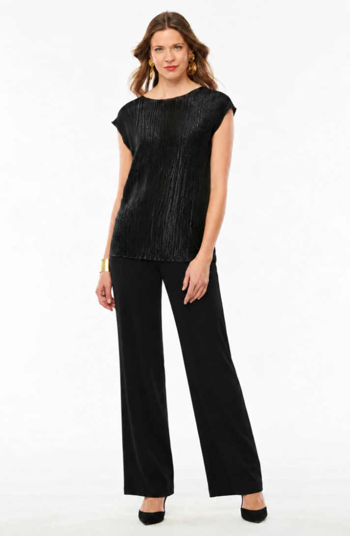 Helene Clarkson Design BILLY BLACK 4-Way Reversible Wrinkle-Free Sleeveless Top