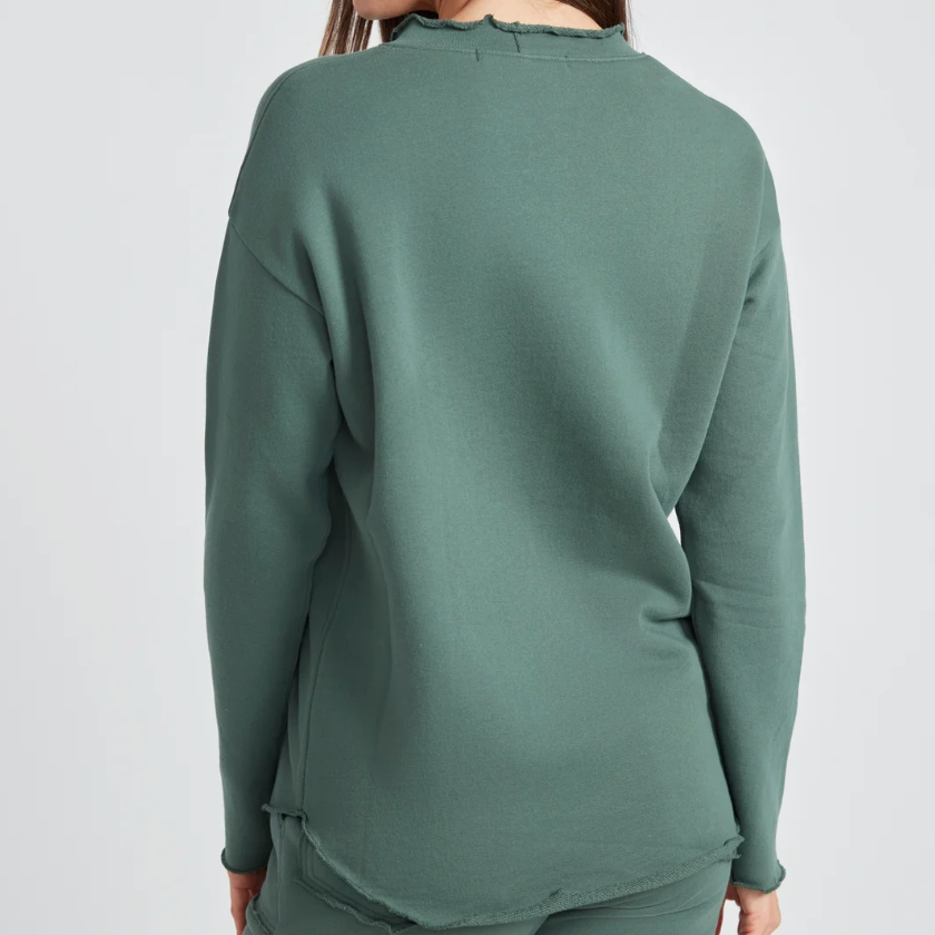 UP! Pants - French Terry 100% Cotton Sweater with Raw Edge