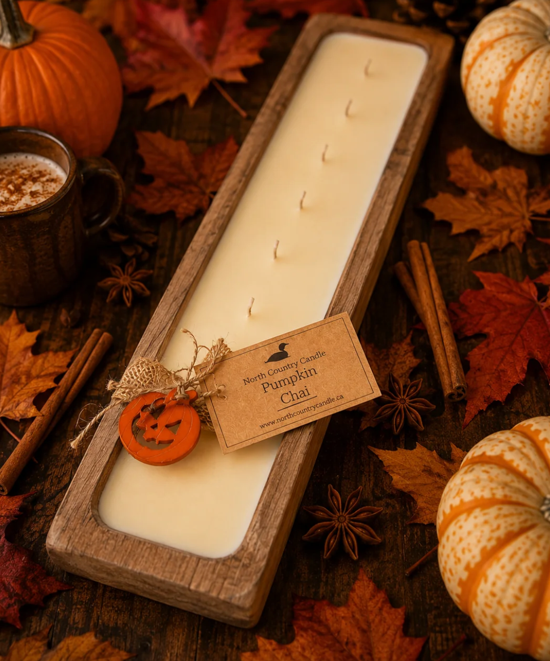 North Country Candle - 18" Fall Dough Bowl Candle