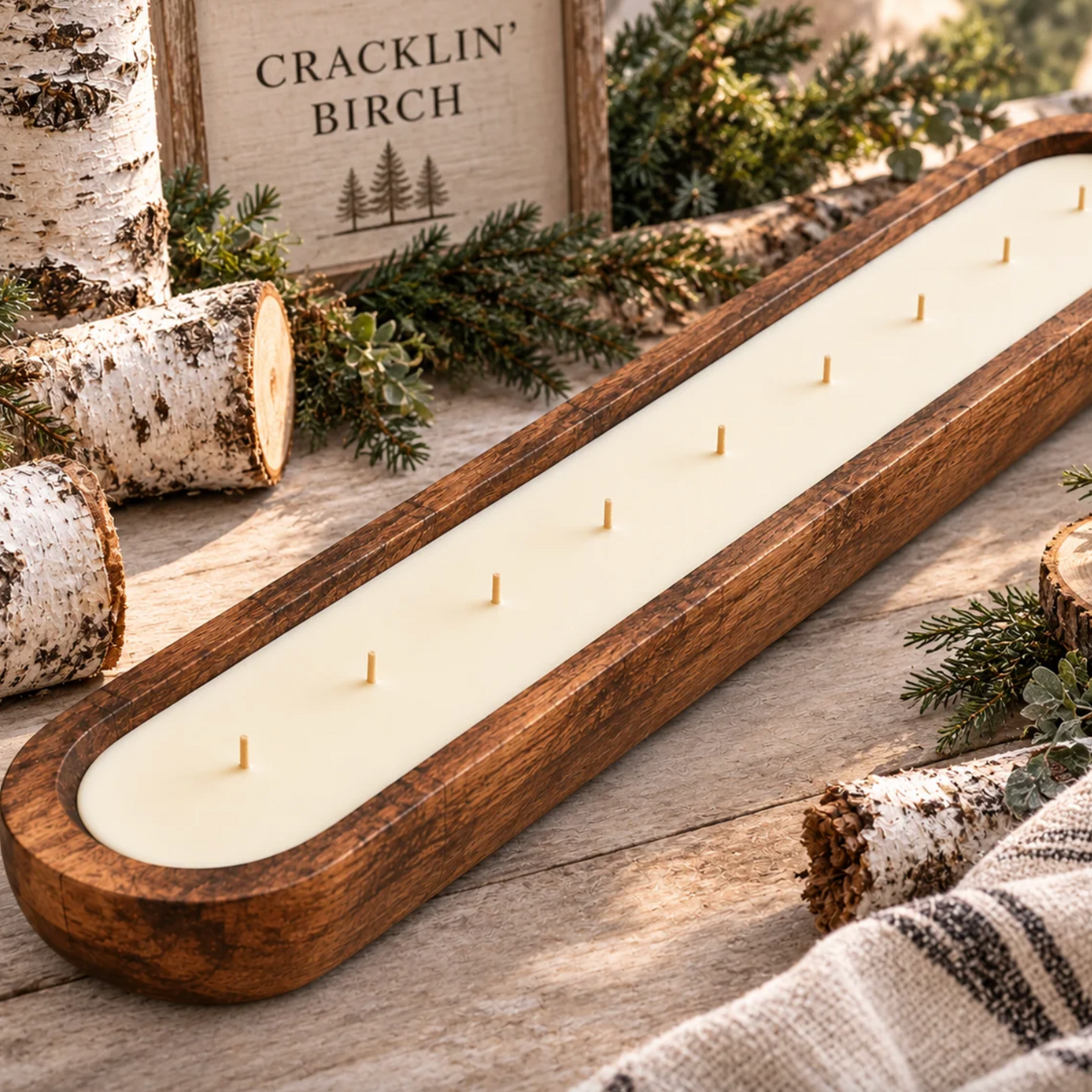 North Country Candle - CRACKLIN BIRCH 30" Dough Bowl