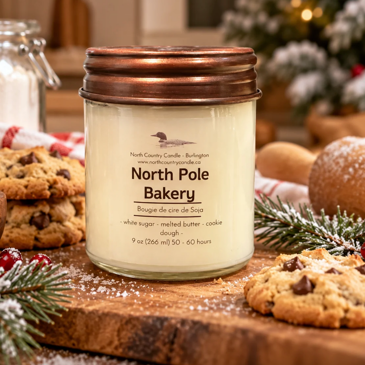 North Country Candle - NORTH POLE BAKERY Soy Wax Candle with Copper Lid