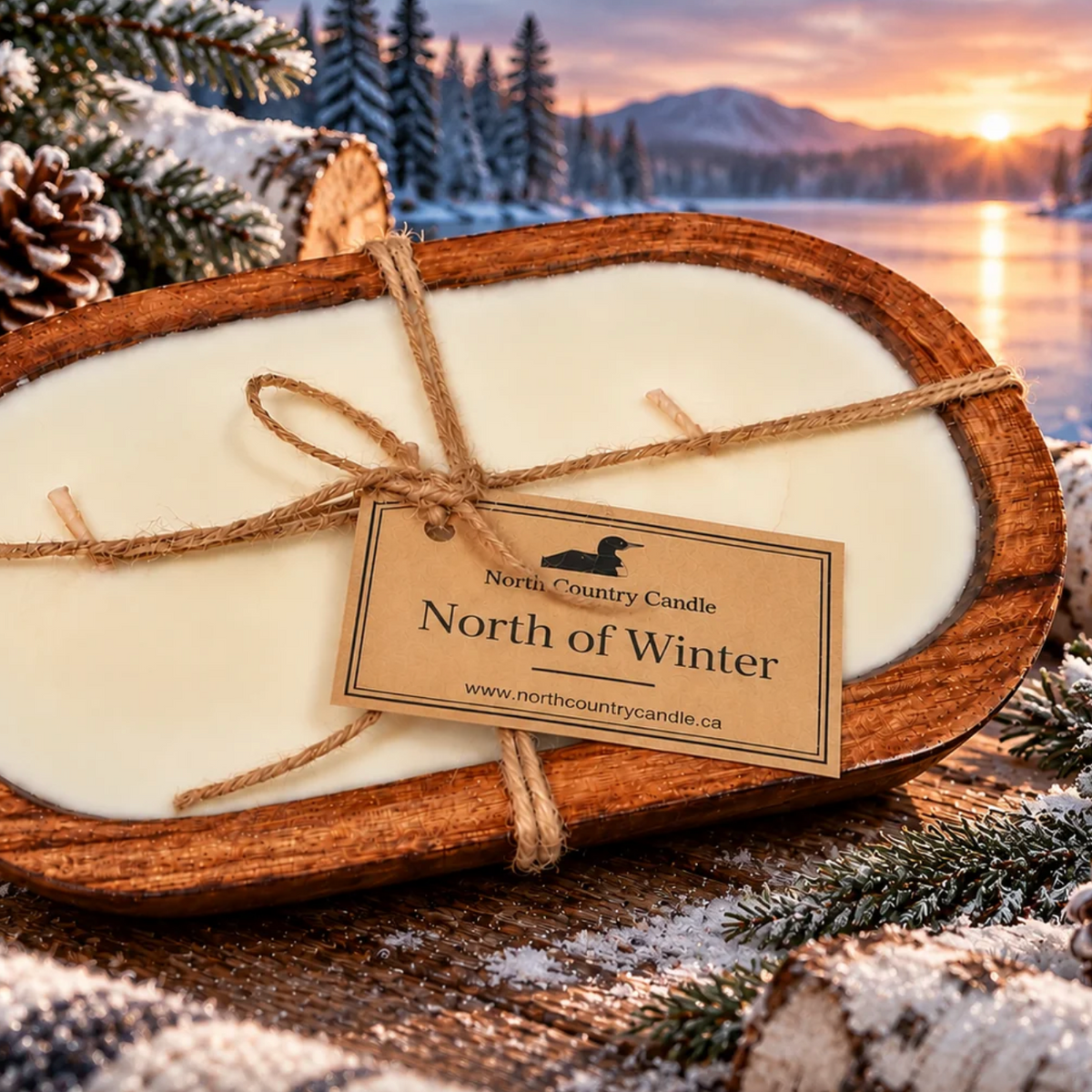 North Country Candle - Antique Walnut HOLIDAY Dough Bowl Soy Wax Candles