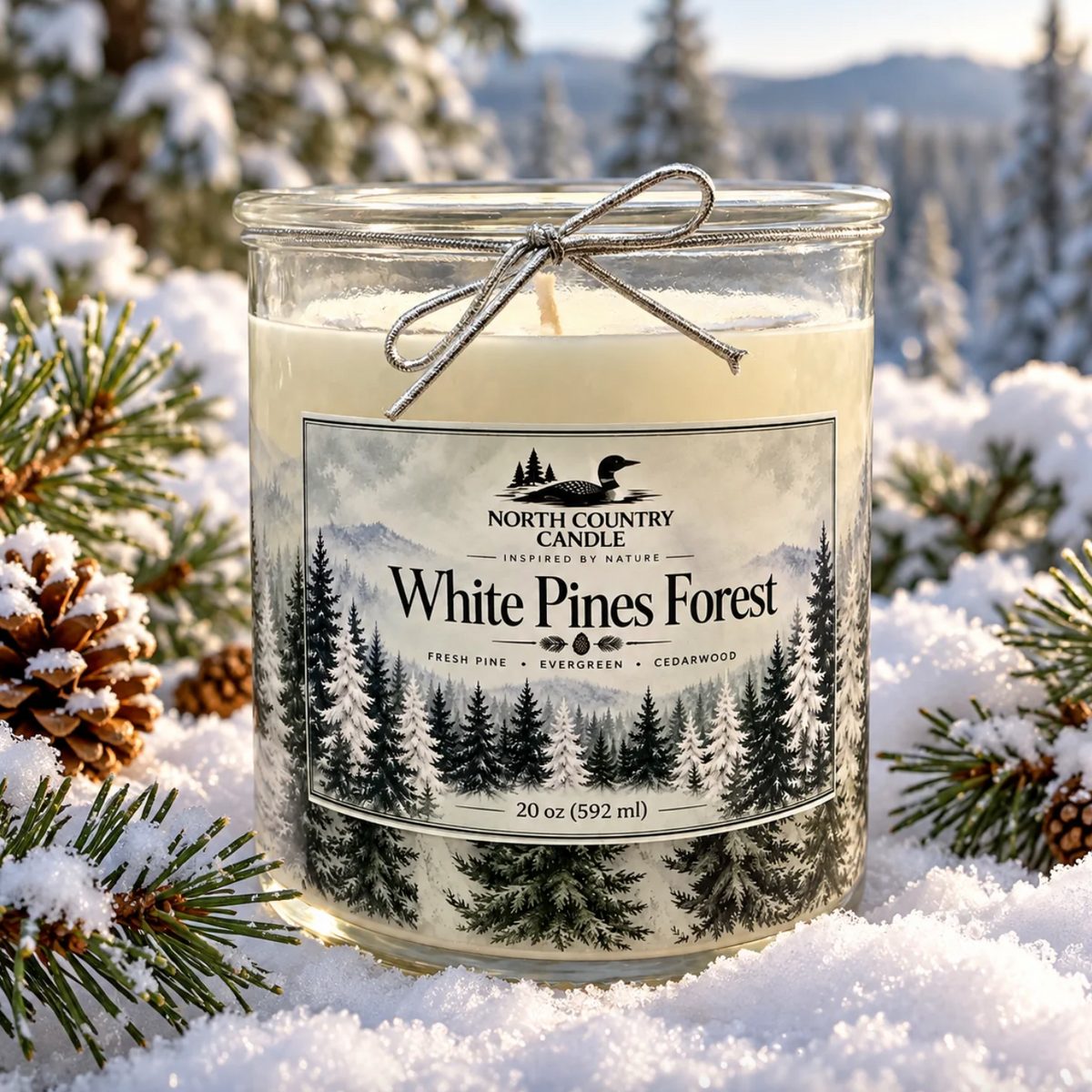 North Country Candle - 20oz HOLIDAY WALLPAPER Soy Wax Candle